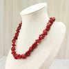 coral square shape single line necklace 010 image 2