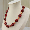 Coral Round Beadedsingle lineNecklace 02 image 2