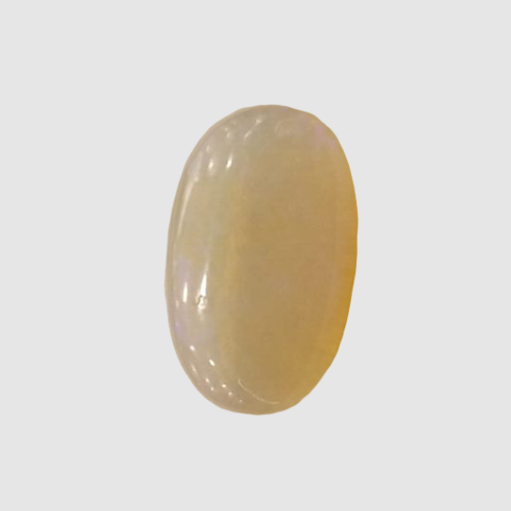 Natural White Opal 5.33 Ratti| Oval Cabochone | Certified No. IGCDKBAJ42998 image 1