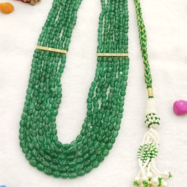 Emerald Beaded Six-Line Necklace: A Masterpiece of Grandeur and Sophistication-NK039 image 2