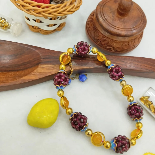 Brown PremiumGrape Garnet Protection Strength wearer from Negativity Bracelet for Men & women image 1