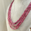 Natural Ruby Tumble Threeline Beaded Necklace image 2