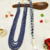 Natural 5 Line Blue Sapphire Necklace image 4