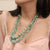 Natural Emerald 2 Line Necklace: A Statement of Grace and Timeless Beauty-EN03 image 0