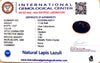 Natural Lapis Lazuli | Oval Cabochon | Rich Blue with Pyrite Flecks | IGC Certified Certificate No.: IGCDKBAJ42514 image 2