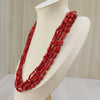 coral oval line necklace 04 image 2