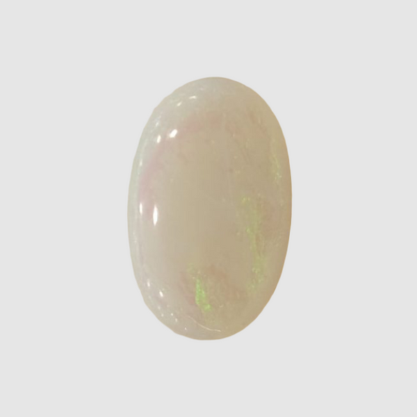 Natural White Opal 3.39 Ratti| Oval Cabochone | Certified No. IGCDKBAJ42895 image 1