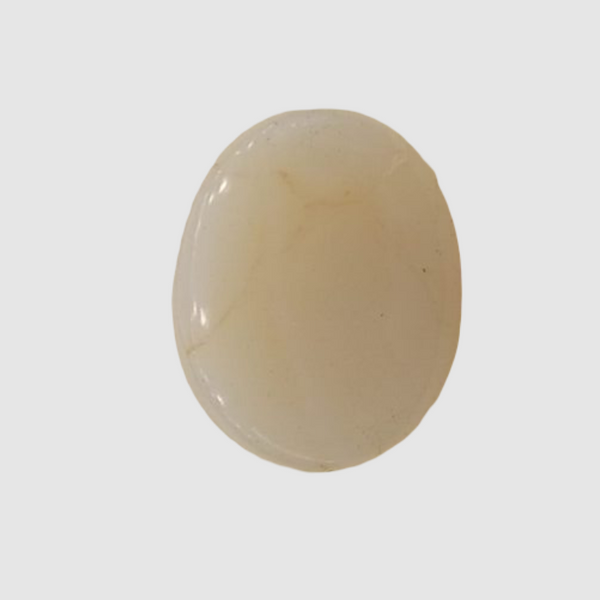 Natural White Opal 8.00Ratti| Oval Cabochone | Certified No. IGCDKBAJ42926 image 1
