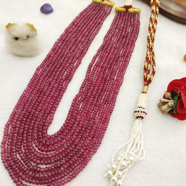 NaturalRuby Nine Line Beaded Necklace: A Symbol of Elegance and Passion image 3