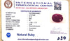 Natural Ruby | Oval Cut | IGC Certified Number: IGCDKBAJ44841 image 2
