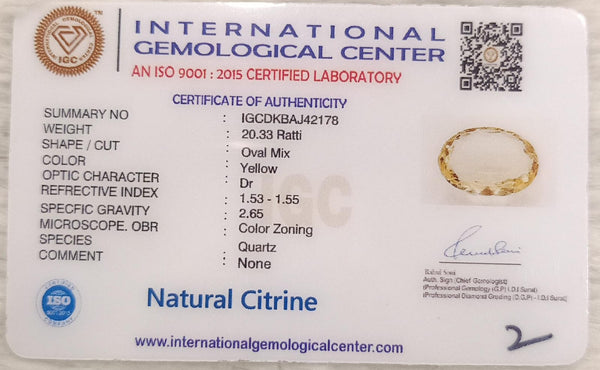 Natural Citrine: The Stone of Abundance and Optimism Summary No IGCDKBAJ42178 image 2