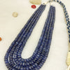 Natural Four Line Blue Sapphire Necklace: Elegance Meets Timeless Beauty image 1