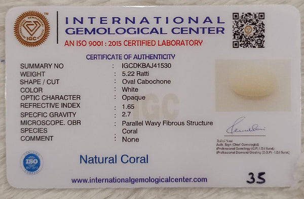 Natural White Coral: The Symbol of Peace and Strength Summary No IGCDKBAJ41530 image 2