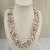Natural Pearls 3 Line Tumble Shape Necklace: A Dazzling Display of Elegance and Charm 060 image 0