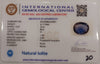 Natural Iolite| Govt. Lab Certified | Oval|Blue withCertificate No.: IGCDKBAJ44631 image 2