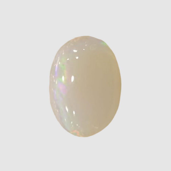 Natural White Opal 3.56 Ratti| Oval Cabochone | Certified No. IGCDKBAJ42894 image 1