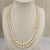 The Natural Pearl Double-Line Oval & Round Shape Necklace: A Timeless Classic with Modern Flair image 0