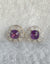 Celestia Halo Earrings – 9.01 ct Natural Amethyst with 1.17 ct Natural Diamonds in 14K Gold image 0