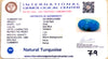 Natural Turquoise | Certified Sea Blue Firoza | Oval Shape with MatrixCertificate No.: IGCDKBAJ44690 image 2