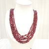 Natural Ruby Five Line TumbleNecklace: A Bold Expression of Nature’s Beauty image 0