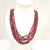 Natural Ruby Five Line TumbleNecklace: A Bold Expression of Nature’s Beauty image 0