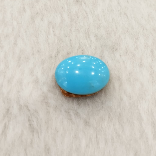 Natural Turquoise Firoza 7.58 Ratti oval cabochon sea blue