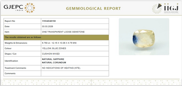 Natural Pitambari |85R00| Cushion Mixed| Govt. Lab Certified | Report No. 11934D48158