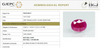 Natural Ruby |12H00|Oval Mixed | Untreated | Govt. Lab Certified | 9581D38675
