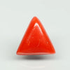 Natural Italian Red Coral (Moonga) 6.02 ratti triangular cabochon, Govt. Lab certified (report 11836D47515) – Tushar Gems