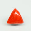 Natural Italian Red Coral (Moonga) 6.3 ratti triangular cabochon, Govt. Lab certified (report 11775D47387) – Tushar Gems