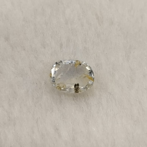 Natural White Sapphire 3.22 Ratti oval loose gemstone - Tushar Gems
