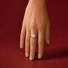 Natural Moonstone ring worn on hand – Tushar Gems
