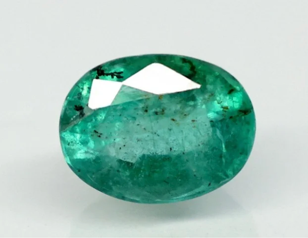 Natural Emerald (Panna) oval mixed cut loose gemstone, report no. 12938D53286