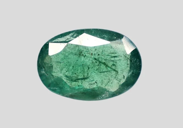 Natural Emerald 6.59 ct oval mixed cut loose gemstone, green, IIGJ certified report no. 13486D55312