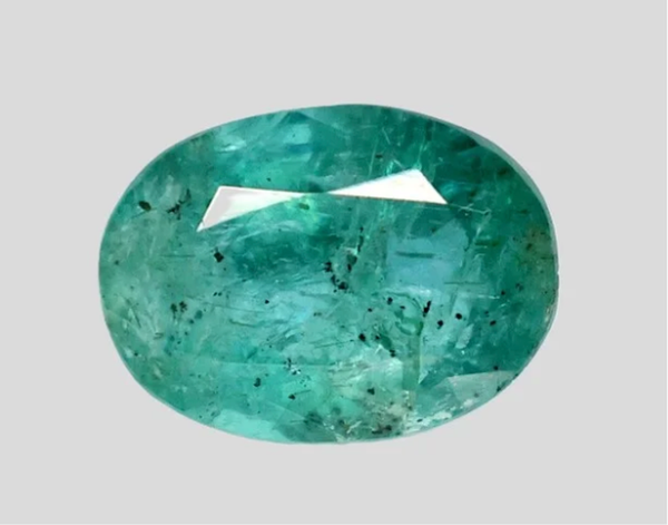 Natural Emerald (Panna) oval mixed cut loose gemstone, report no. 13760D56711