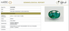 IIGJ Research & Laboratories GJEPC India gemmological report 6846D26688 for natural emerald
