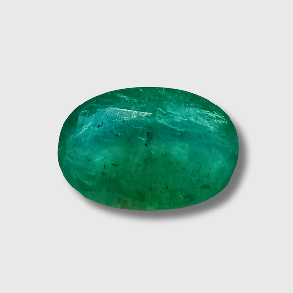 Natural Emerald 3.85 ct oval mixed cut loose gemstone, green, Govt. Lab Certified