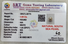 SRT Gems Testing Laboratory certificate SRGTL30775 for Natural South Sea Pearl from Tushar Gems