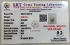 SRT Gems Testing Laboratory certificate SRGTL30779 for Natural South Sea Pearl from Tushar Gems