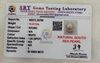 SRT Gems Testing Laboratory certificate SRGTL30798 for Natural South Sea Pearl from Tushar Gems