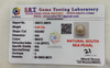 SRT Gems Testing Laboratory certificate SRGTL30810 for Natural South Sea Pearl from Tushar Gems