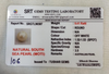 SRT Gems Testing Laboratory certificate SRGTL96587 for Natural South Sea Pearl from Tushar Gems