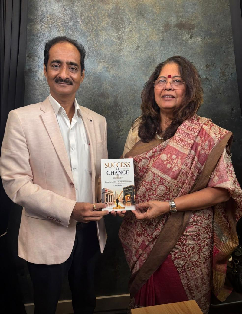Ravi Kapoor with his book Success by Chance or Choice