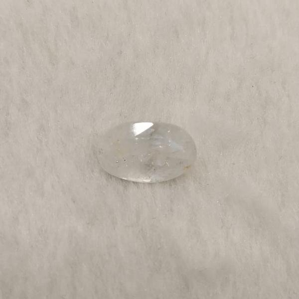 Natural White Sapphire 10.17 Ratti oval loose gemstone - Tushar Gems