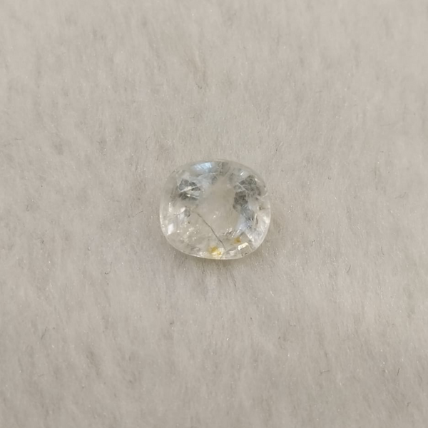 Natural White Sapphire 5.28 Ratti oval loose gemstone - Tushar Gems