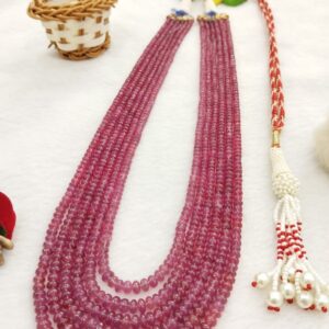 Natural Ruby Six Line Beaded Necklace: A Symbol of Elegance and Passion