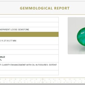 9.19 Ratti - Certified Natural Emerald (GJEPC Certified) | Oval Mixed Cut | Minor Oil Treatment  Certificate No.: 6846D26684