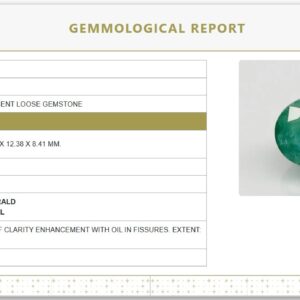 Natural Emerald 12.26 Ratti Govt. Lab Certified | Oval Mixed Cut | Certificate No.: 6938D27085