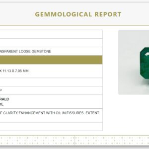9.41 Ratti - Certified Natural Emerald (GJEPC Certified) | Octagon Step Cut | Minor Oil Treatment Certificate No.: 7876D31503