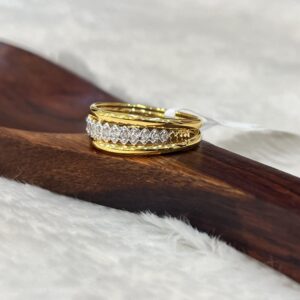 Kisna 14K Gold Natural Diamond Ring – 0.12 Ct of Timeless Elegance